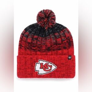 NWT 47’ Brand Unisex Kansas City Chiefs Cascade Cuff Knit Hat in Red